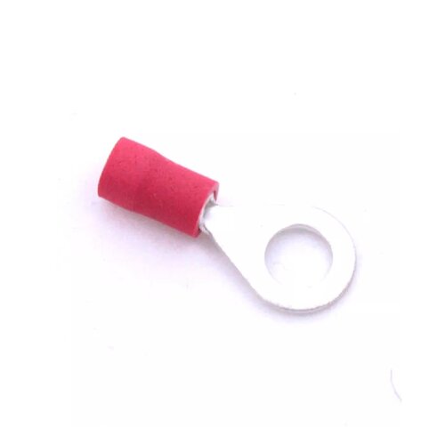 Ringkabelschoen 6.3 mm rood 100st.