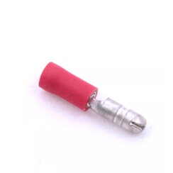 Rondstekker 4,0 mm rood 100st.