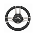 TM Steering Wheel Stainless Steel 316 - Black - Ø 35cm - Heavy Casted
