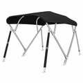 Sunmaster Stainless Steel Bimini Top 4B-H137-B137-152 - Black