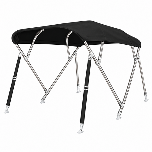 Sunmaster Stainless Steel Bimini Top 4B-H137-B137-152 - Black
