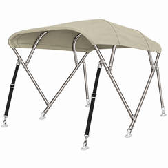 Sunmaster Stainless Steel Bimini Top 4B-H137-B185-198 - Beige