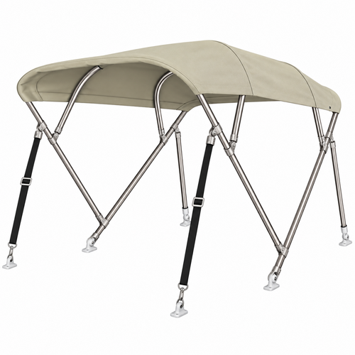 Sunmaster Stainless Steel Bimini Top 4B-H137-B185-198 - Beige