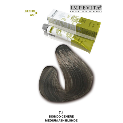 Imperity Impevita Hair Dye Ammonia Free 7.1 Medium Ash Blonde, 100 ml