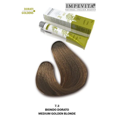 Imperity Impevita Hair Dye Ammonia Free 7.3 Medium Gold Blonde, 100 ml