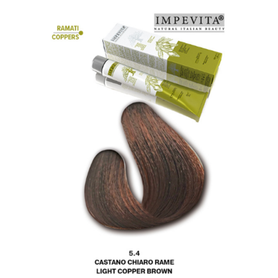 Imperity Impevita Hair Dye Ammonia Free 5.4 Light Copper Brown, 100 ml