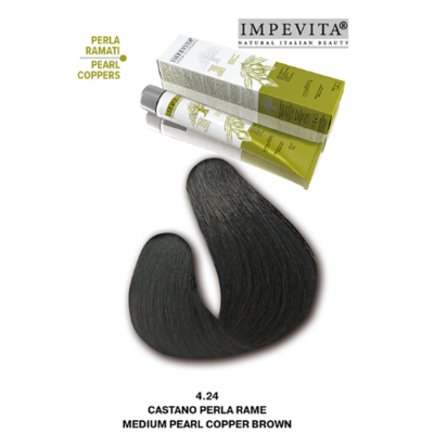 Imperity Impevita Hair Dye Ammonia Free 4.24 Medium Pearl Copper Brown, 100 ml