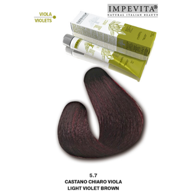 Imperity Impevita Hair Dye Ammonia Free 5.7 Light Violet Brown, 100 ml