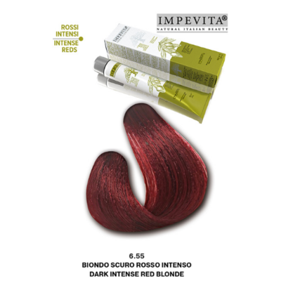 Imperity Impevita Hair Dye Ammonia Free 6.55 Dark Intense Red Blonde, 100 ml