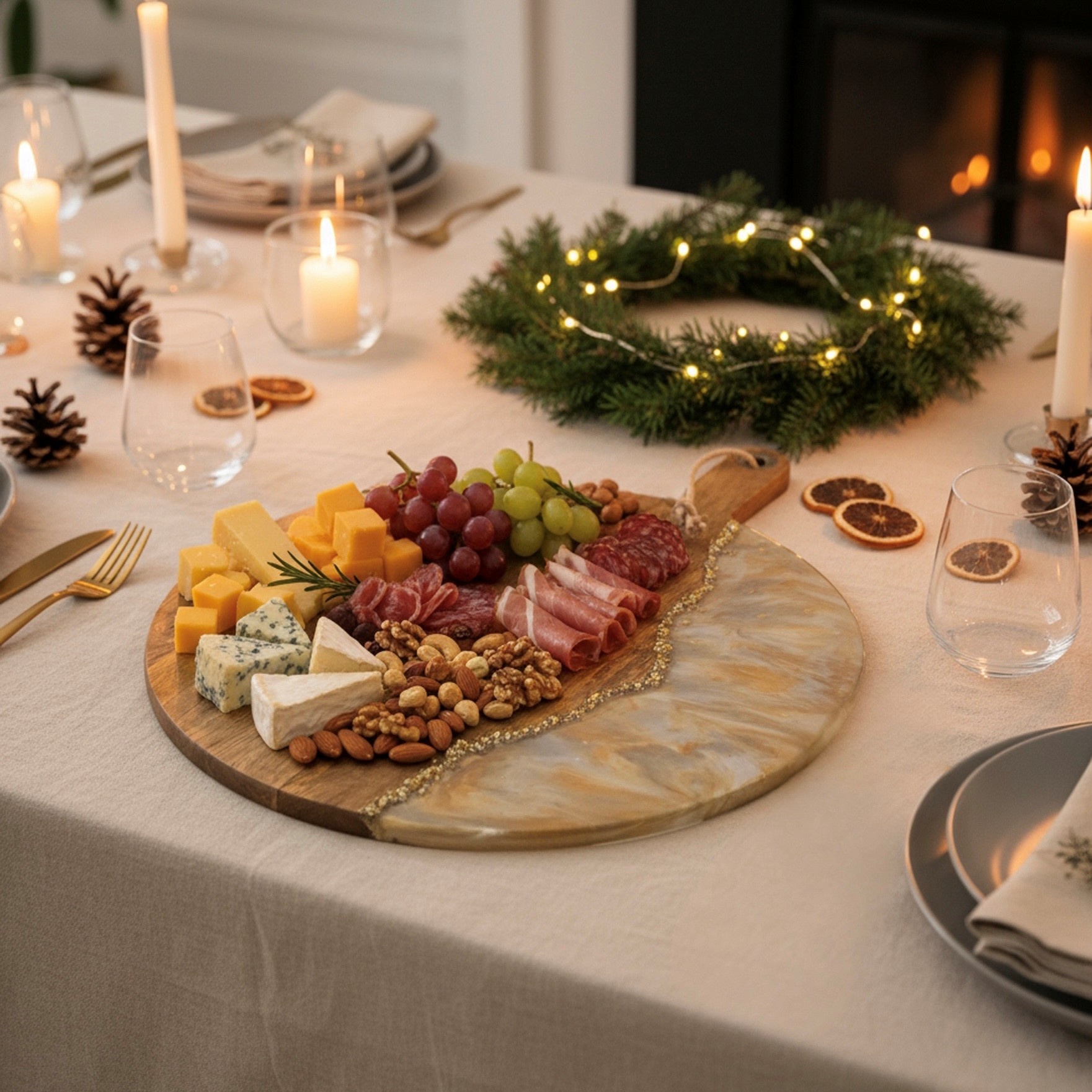 Luxury handmade resin cheese/charcuterie boards