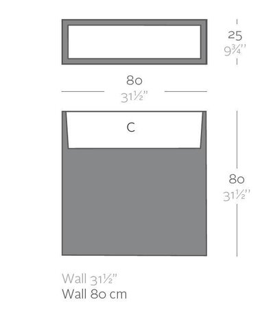 Vondom WALL 80 bloembak Vondom WALL 80 bloembak