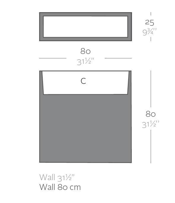 Vondom WALL 80 bloembak