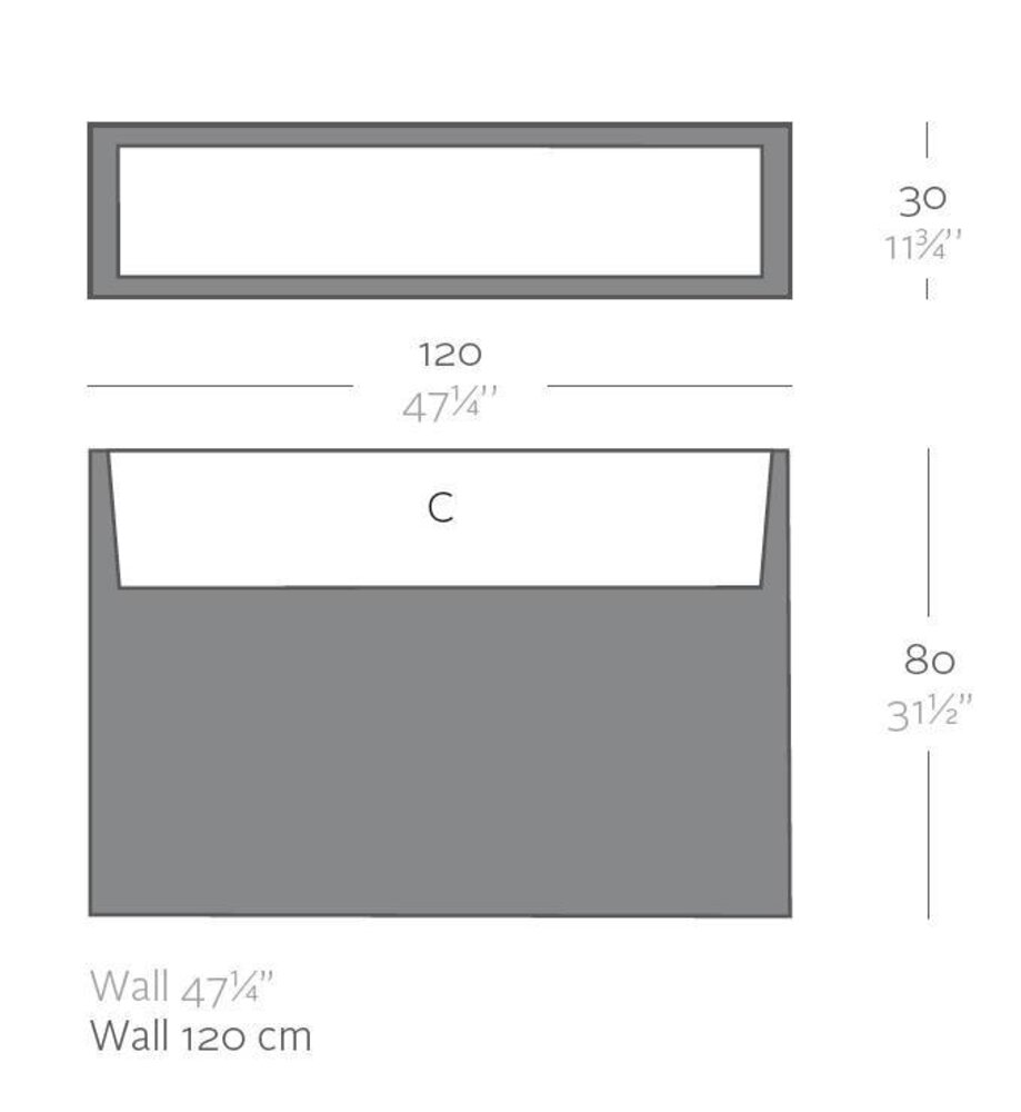 Vondom WALL 120 bloembak Vondom WALL 120 bloembak