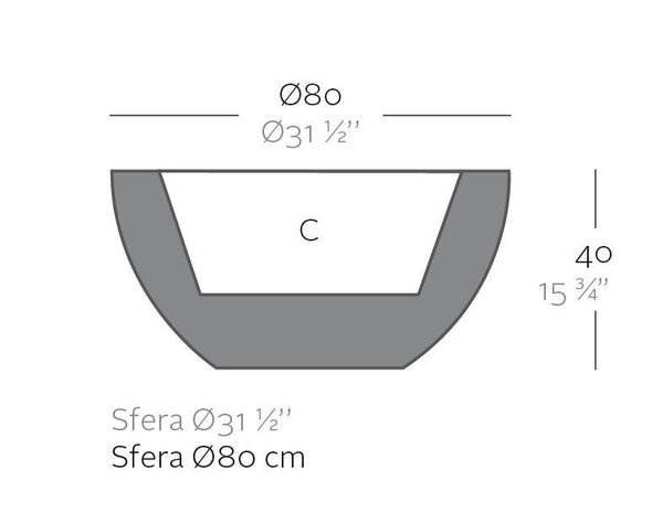 Vondom SFERA 80 bloembak Vondom SFERA 80 bloembak