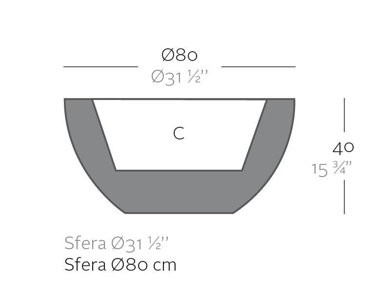 Vondom SFERA 80 bloembak