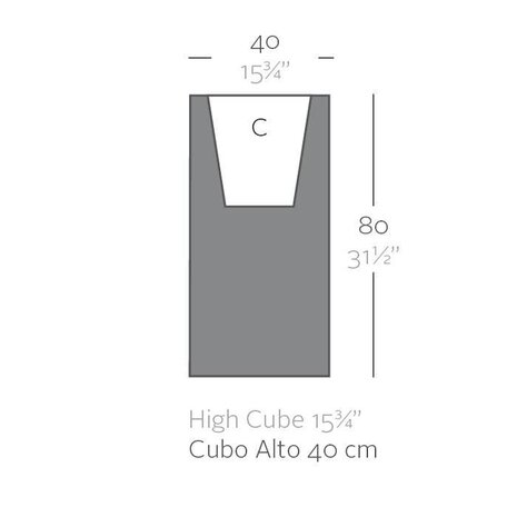 Vondom Cubo Alto 80 bloembak Vondom Cubo Alto 80 bloembak