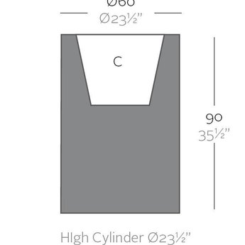 Vondom Cilindro Alto 90 bloembak