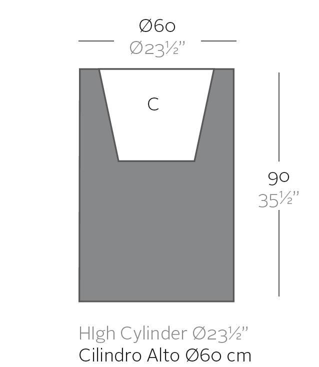 Vondom Cilindro Alto 90 bloembak