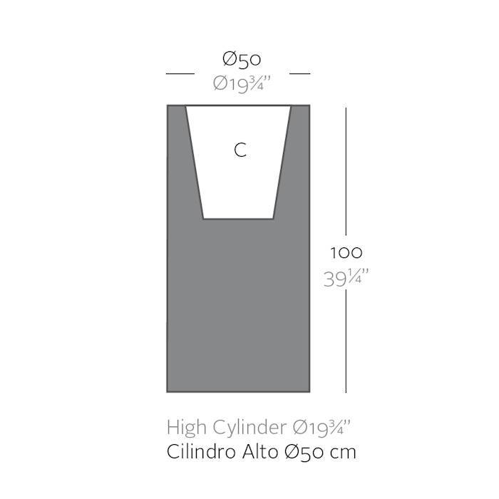 Vondom Cilindro Alto 100 bloembak