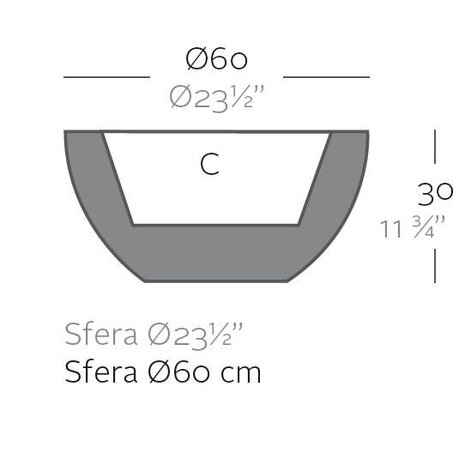 Vondom SFERA 60 bloembak