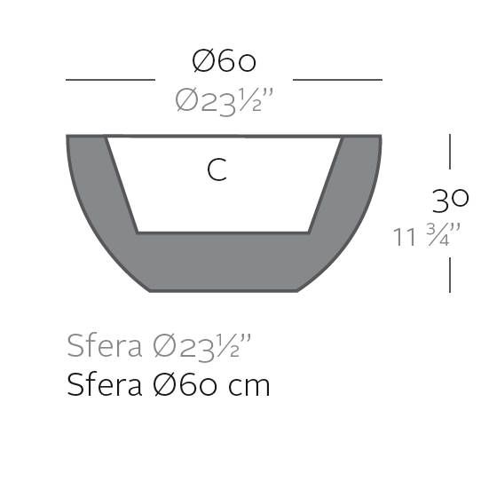 Vondom SFERA 60 bloembak
