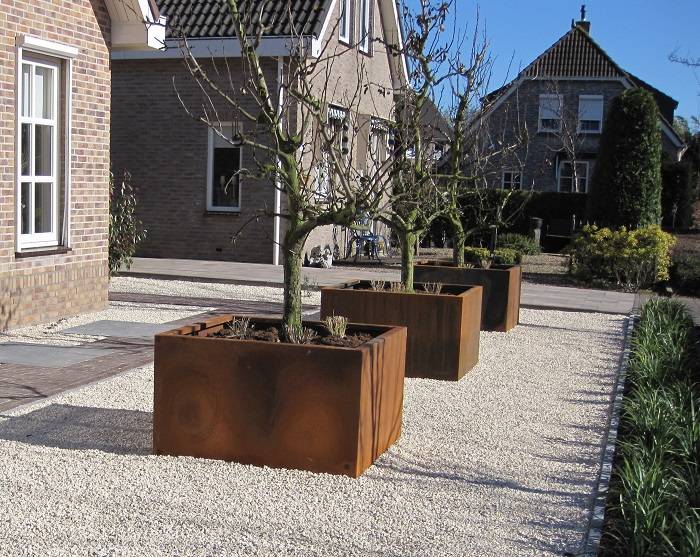 Andes cortenstaal 120x120x40 cm plantenbak