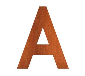 Cortenstaal 9 cm, letter. A Cortenstaal 9 cm, letter. A