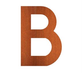 Cortenstaal 9 cm, letter. B Cortenstaal 9 cm, letter. B