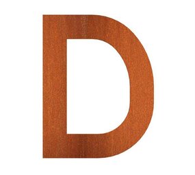 Cortenstaal 9 cm, letter. D Cortenstaal 9 cm, letter. D