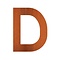 Cortenstaal 9 cm, letter. D