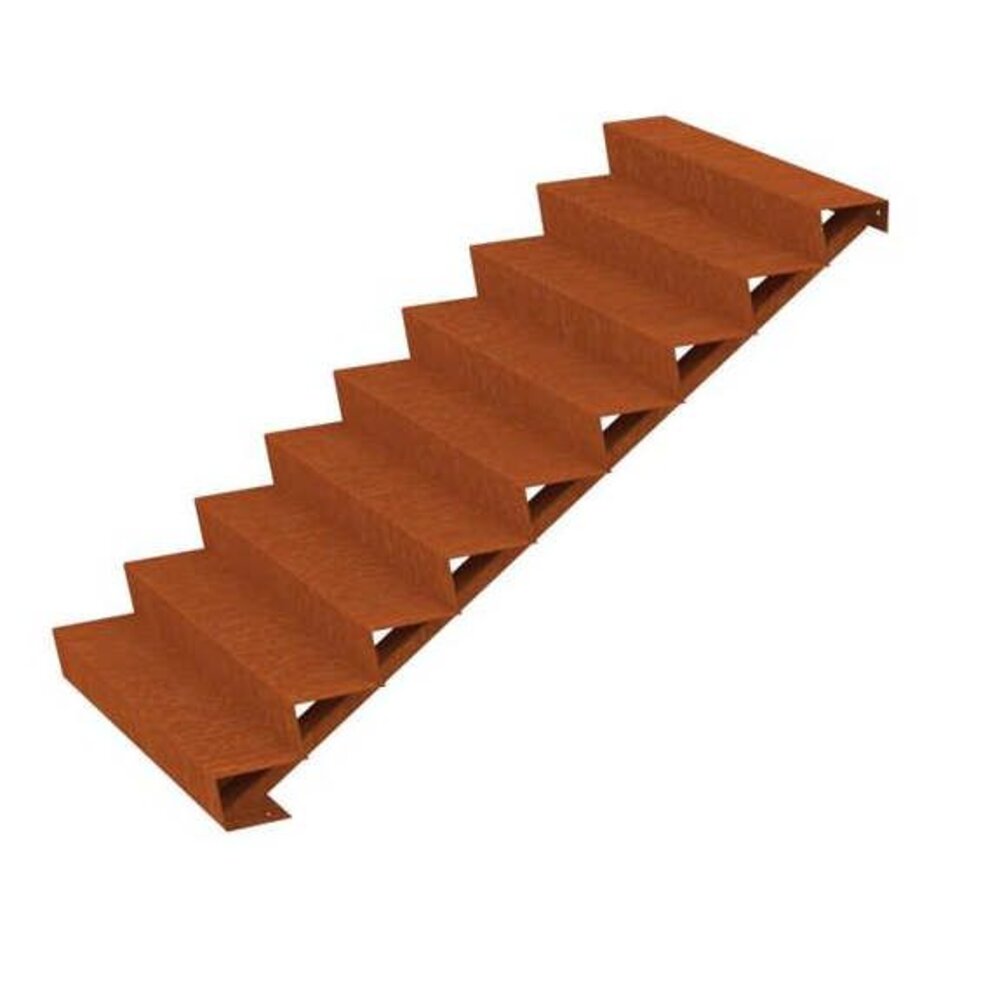 Trap Cortenstaal 125 cm breed Trap Cortenstaal 125 cm breed