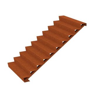 Trap Cortenstaal 150 cm breed