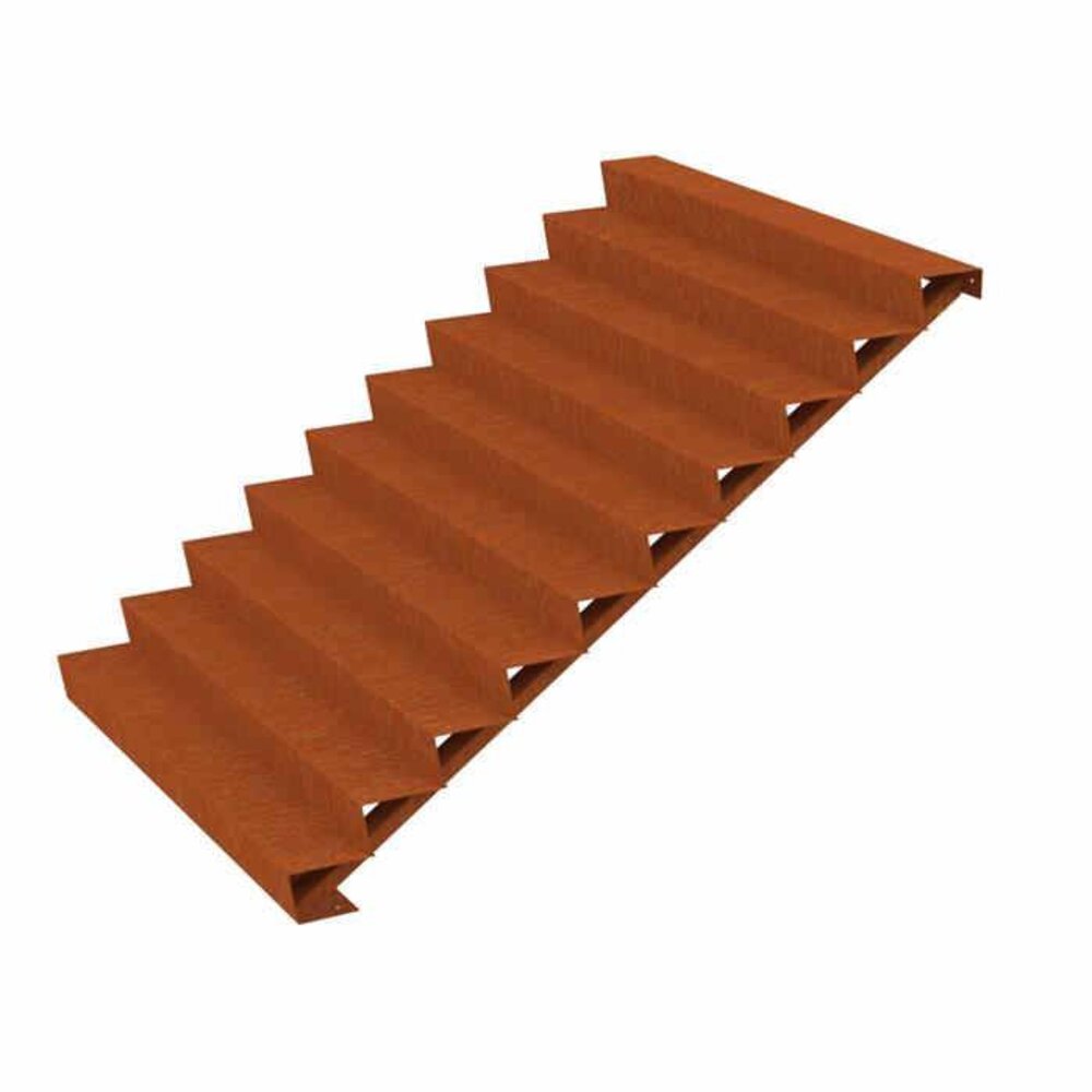 Trap Cortenstaal 200 cm breed