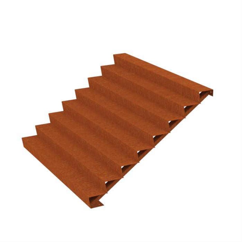 Trap Cortenstaal 250 cm breed Trap Cortenstaal 250 cm breed