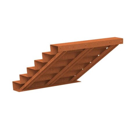 Trap Cortenstaal 300 cm breed Trap Cortenstaal 300 cm breed