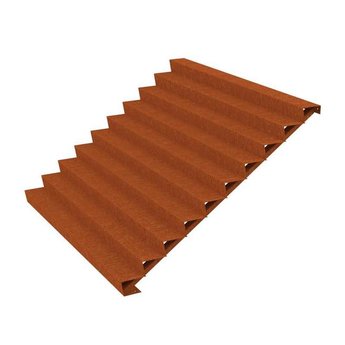 Trap Cortenstaal 300 cm breed