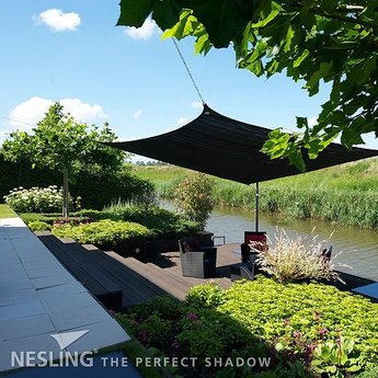 Nesling Coolfit 3.6 x 3.6 m zwart schaduwdoek