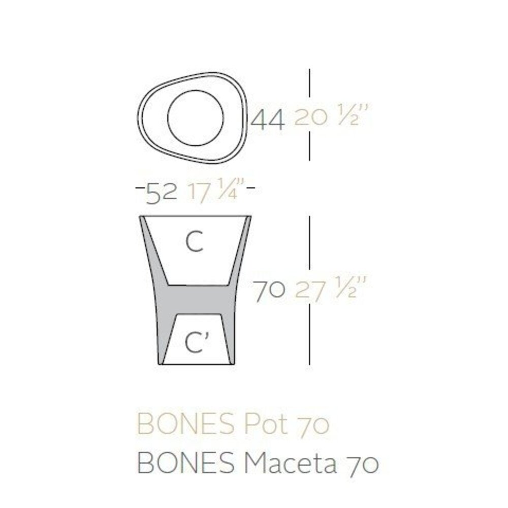 Vondom BONES 70 bloempot
