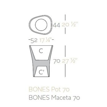 Vondom BONES 70 bloempot