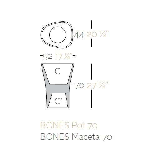 Vondom BONES 70 bloempot