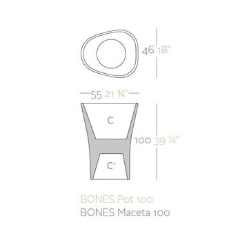 Vondom BONES 100 bloempot