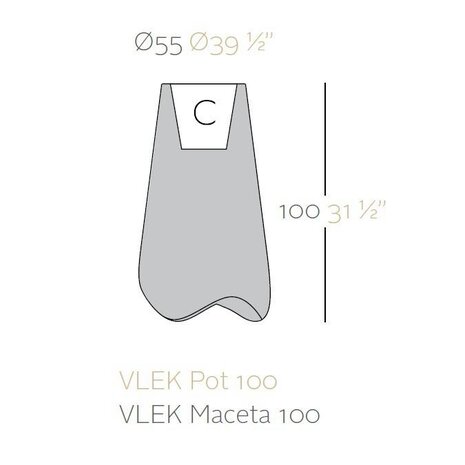 Vondom PAL 100 bloempot Vondom PAL 100 bloempot