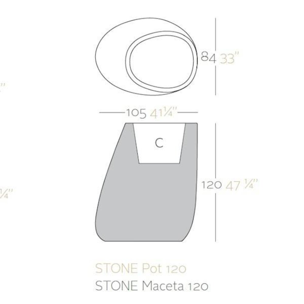 Vondom STONES 120 bloembak