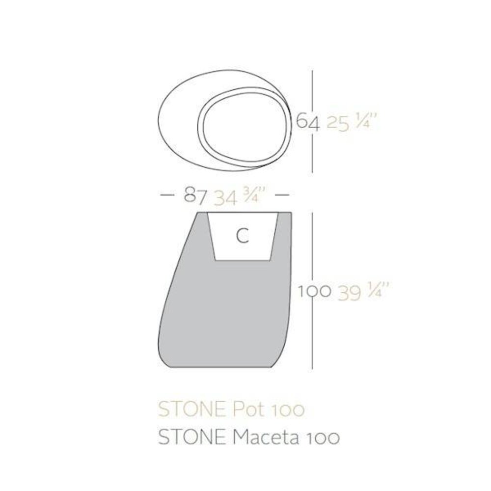 Vondom STONES 70 bloembak Vondom STONES 70 bloembak