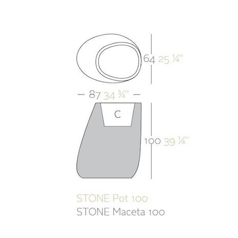 Vondom STONES 70 bloembak Vondom STONES 70 bloembak