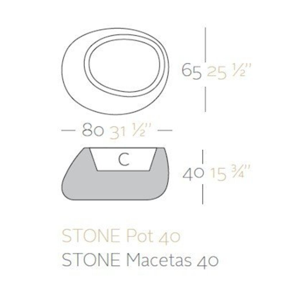 Vondom STONES 40 bloembak Vondom STONES 40 bloembak