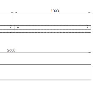 Keerwand cortenstaal 200 x 20 cm recht