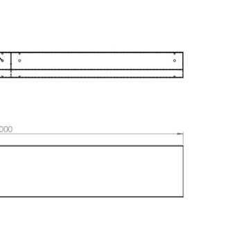 Keerwand cortenstaal 200 x 30 cm recht