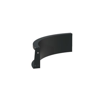 Keerwand aluminium 50  x 20 cm binnenbocht