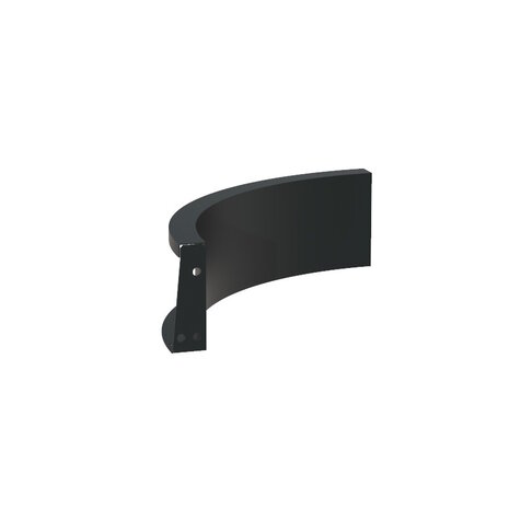 Keerwand aluminium 50 x 20 cm binnenbocht Keerwand aluminium 50 x 20 cm binnenbocht